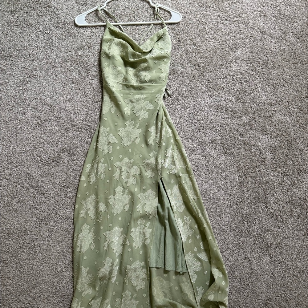 Light green midi dress